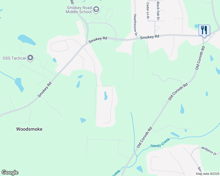 map of restaurants, bars, coffee shops, grocery stores, and more near 90 Natures Cove in Newnan