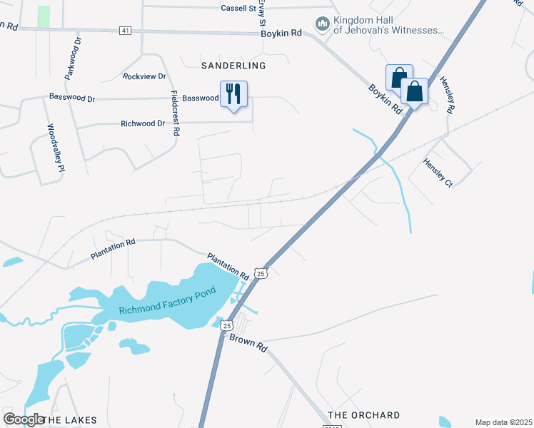 map of restaurants, bars, coffee shops, grocery stores, and more near 2220 Nellie Drive in Augusta