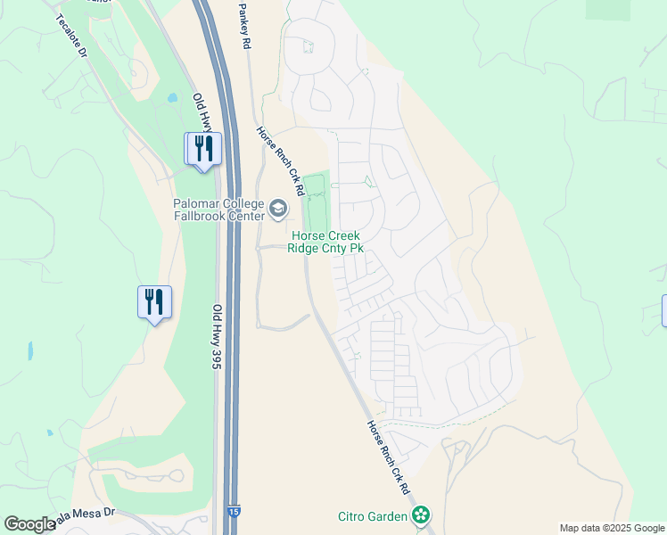 map of restaurants, bars, coffee shops, grocery stores, and more near 35458 Brown Galloway Ln in Fallbrook