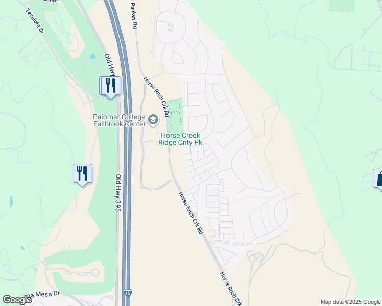 map of restaurants, bars, coffee shops, grocery stores, and more near 35334 Brown Galloway Ln in Fallbrook