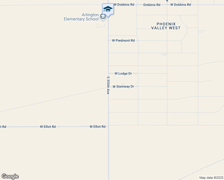 map of restaurants, bars, coffee shops, grocery stores, and more near 35429 West Steinway Road in Arlington