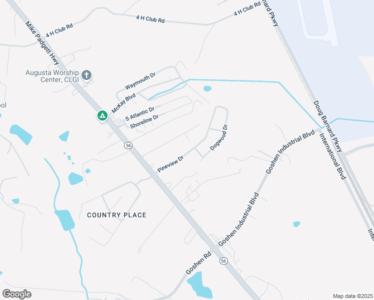 map of restaurants, bars, coffee shops, grocery stores, and more near 321 Pineview Drive in Augusta