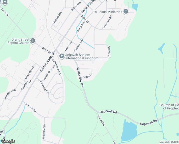 map of restaurants, bars, coffee shops, grocery stores, and more near 1230 Fulton Drive in Bessemer