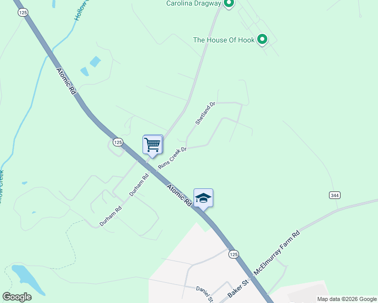 map of restaurants, bars, coffee shops, grocery stores, and more near 7865 Atomic Road in Jackson