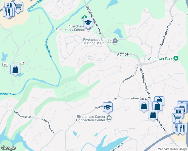 map of restaurants, bars, coffee shops, grocery stores, and more near 924 Tall Pines Lane in Birmingham
