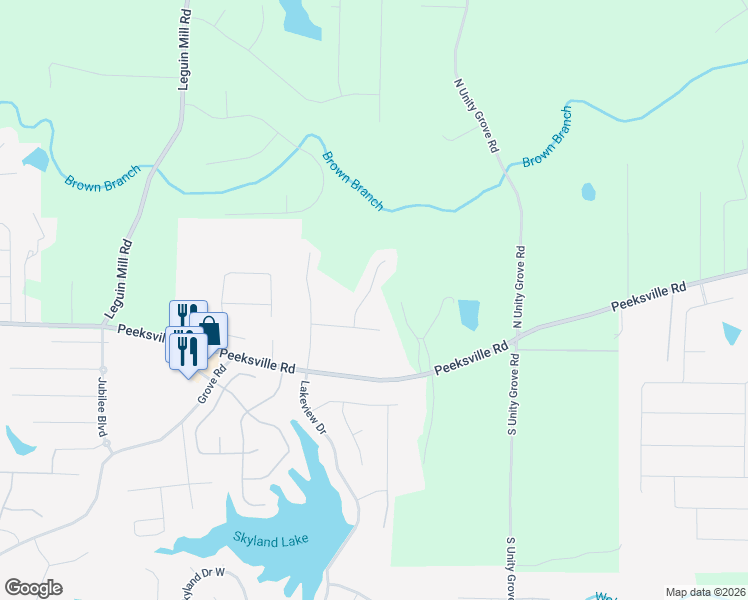 map of restaurants, bars, coffee shops, grocery stores, and more near 895 Peeksville Road in Locust Grove