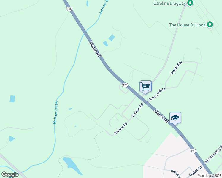 map of restaurants, bars, coffee shops, grocery stores, and more near 18034 Atomic Road in Aiken