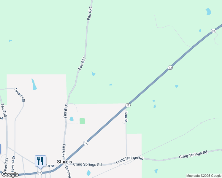 map of restaurants, bars, coffee shops, grocery stores, and more near 3670-3752 Mississippi 12 in Sturgis