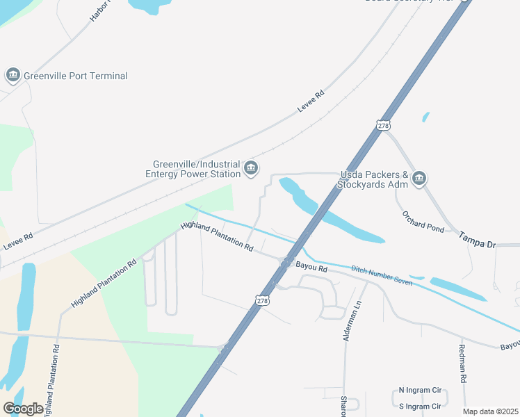 map of restaurants, bars, coffee shops, grocery stores, and more near Waste Management Plant Road in Greenville