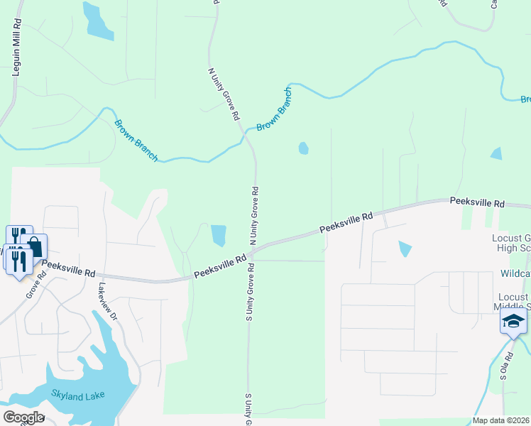 map of restaurants, bars, coffee shops, grocery stores, and more near 1117 Peeksville Road in Locust Grove