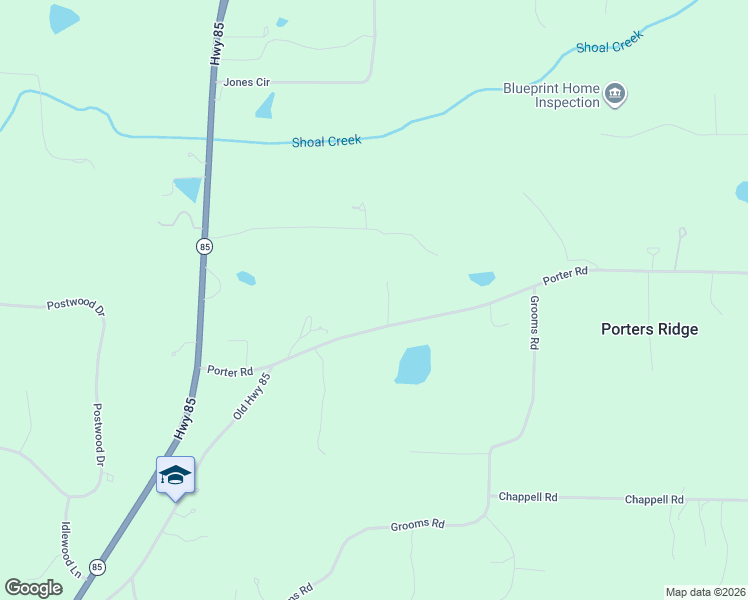 map of restaurants, bars, coffee shops, grocery stores, and more near 343 Porter Road in Fayetteville