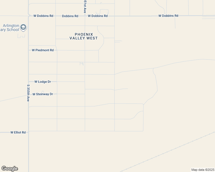 map of restaurants, bars, coffee shops, grocery stores, and more near 35001 West Steinway Drive in Arlington