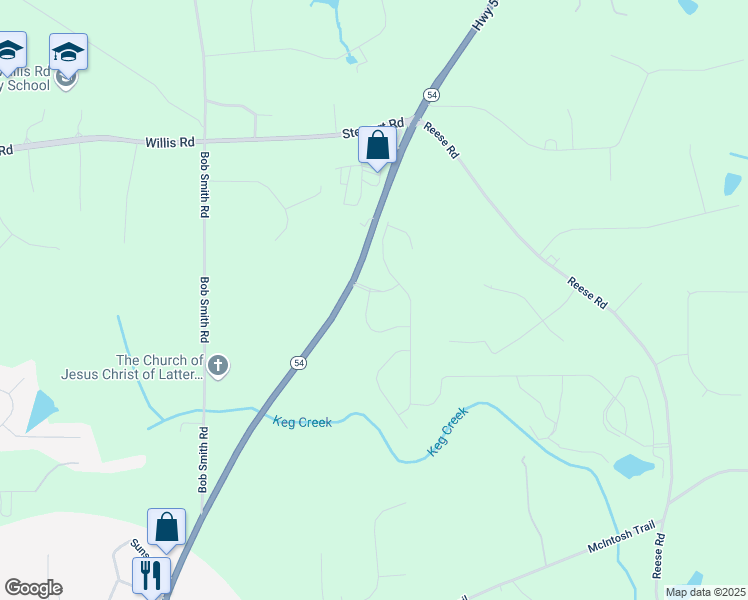 map of restaurants, bars, coffee shops, grocery stores, and more near 8 Foothills Trail in Sharpsburg