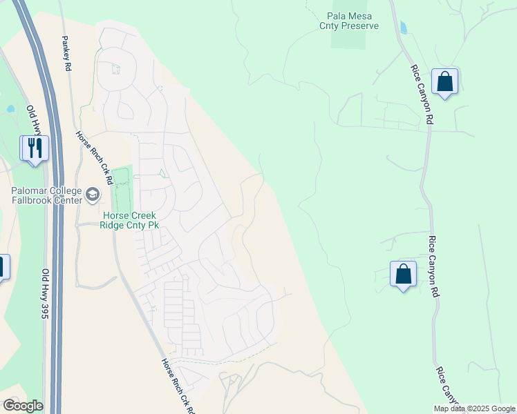map of restaurants, bars, coffee shops, grocery stores, and more near 500-2 West Fallbrook Street in Fallbrook