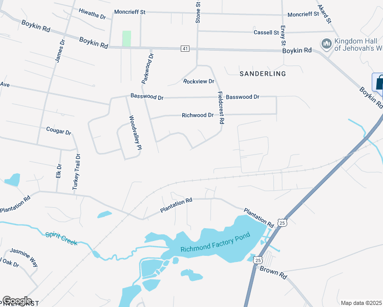 map of restaurants, bars, coffee shops, grocery stores, and more near 2356 Fieldcrest Road in Augusta