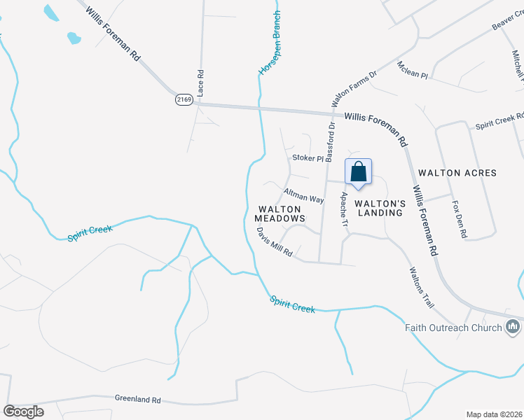 map of restaurants, bars, coffee shops, grocery stores, and more near 2751 Davis Mill Road in Hephzibah