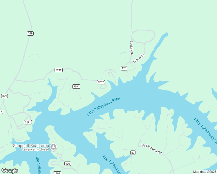 map of restaurants, bars, coffee shops, grocery stores, and more near 948 County Road 3292 in Wedowee