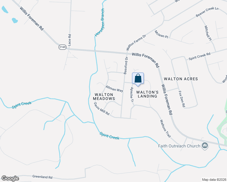 map of restaurants, bars, coffee shops, grocery stores, and more near 2207 Altman Way in Hephzibah