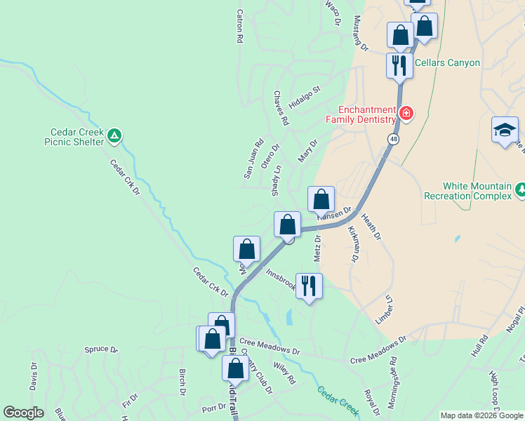 map of restaurants, bars, coffee shops, grocery stores, and more near in Ruidoso