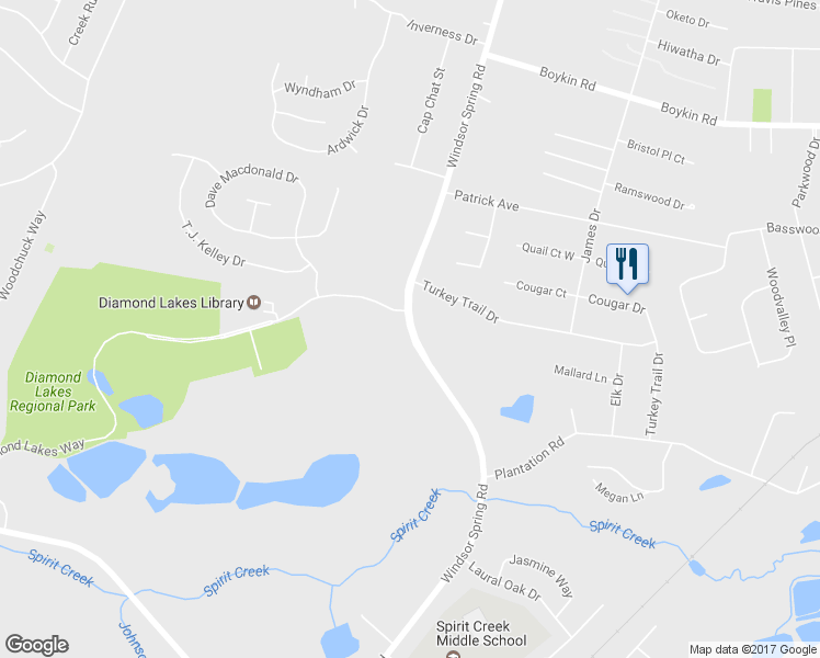 map of restaurants, bars, coffee shops, grocery stores, and more near 4341 Windsor Spring Road in Hephzibah