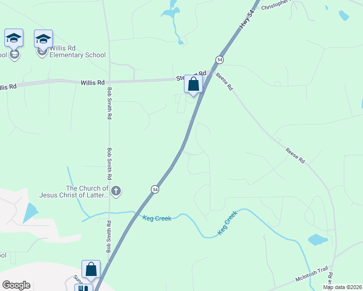 map of restaurants, bars, coffee shops, grocery stores, and more near 7045-7093 Highway 54 in Sharpsburg