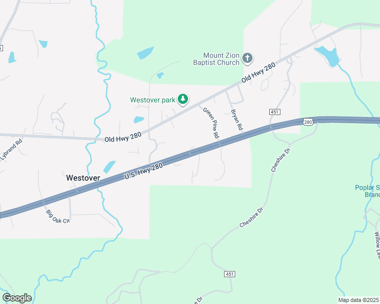 map of restaurants, bars, coffee shops, grocery stores, and more near 10108 Alabama 38 in Westover