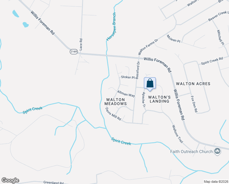 map of restaurants, bars, coffee shops, grocery stores, and more near 2735 Davis Mill Rd in Hephzibah