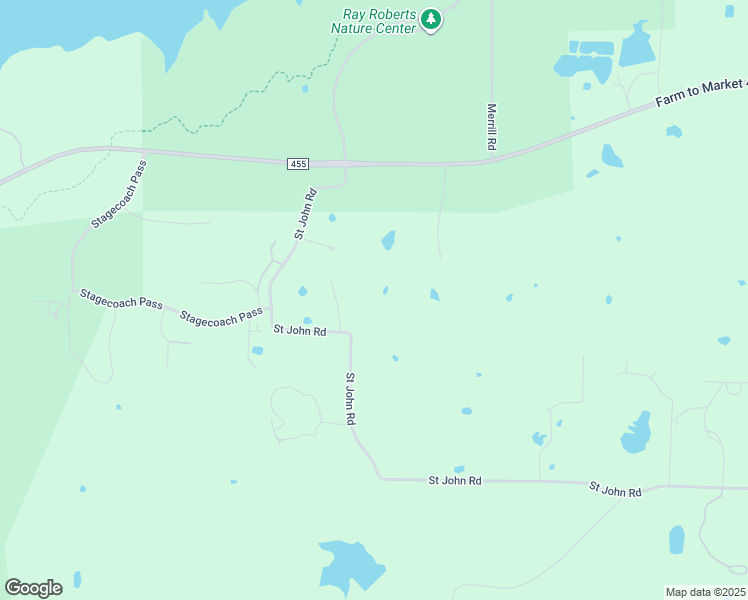 map of restaurants, bars, coffee shops, grocery stores, and more near 12886 Saint John Road in Pilot Point