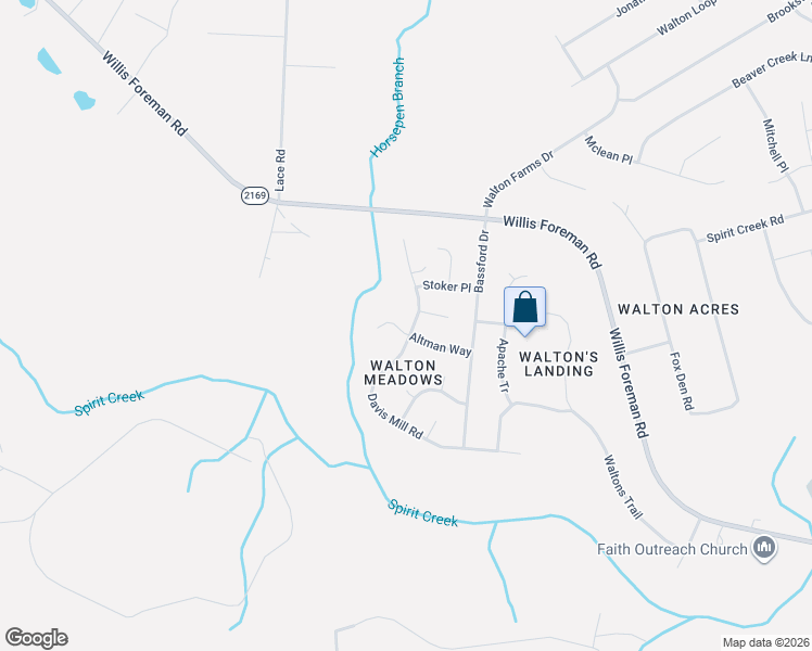 map of restaurants, bars, coffee shops, grocery stores, and more near 2735 Davis Mill Road in Hephzibah