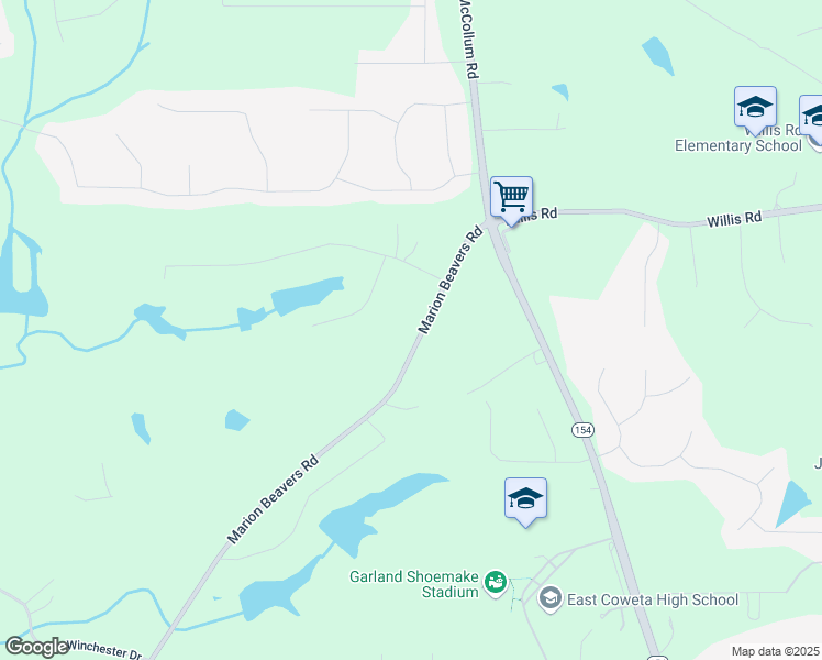 map of restaurants, bars, coffee shops, grocery stores, and more near 684 Marion Beavers Road in Sharpsburg
