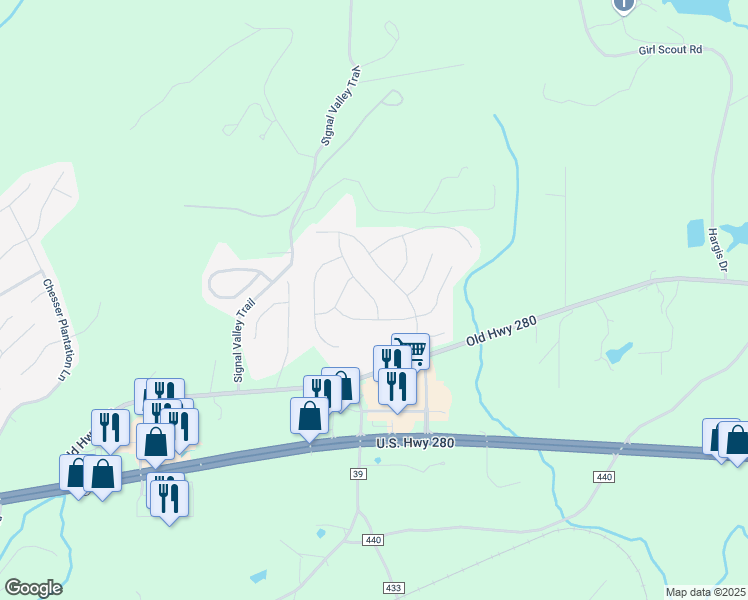 map of restaurants, bars, coffee shops, grocery stores, and more near 421 Polo Trace in Chelsea
