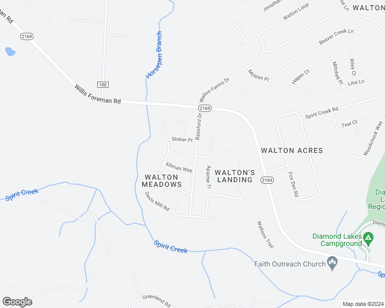map of restaurants, bars, coffee shops, grocery stores, and more near 2025 Bassford Drive in Hephzibah