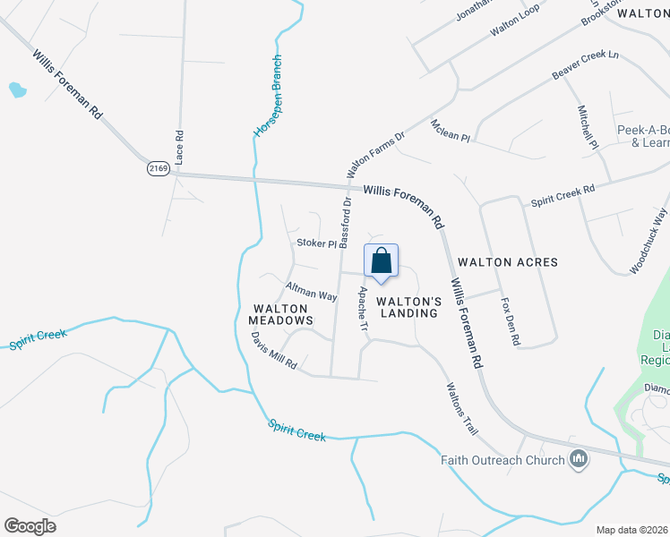 map of restaurants, bars, coffee shops, grocery stores, and more near 2019 Bassford Drive in Hephzibah
