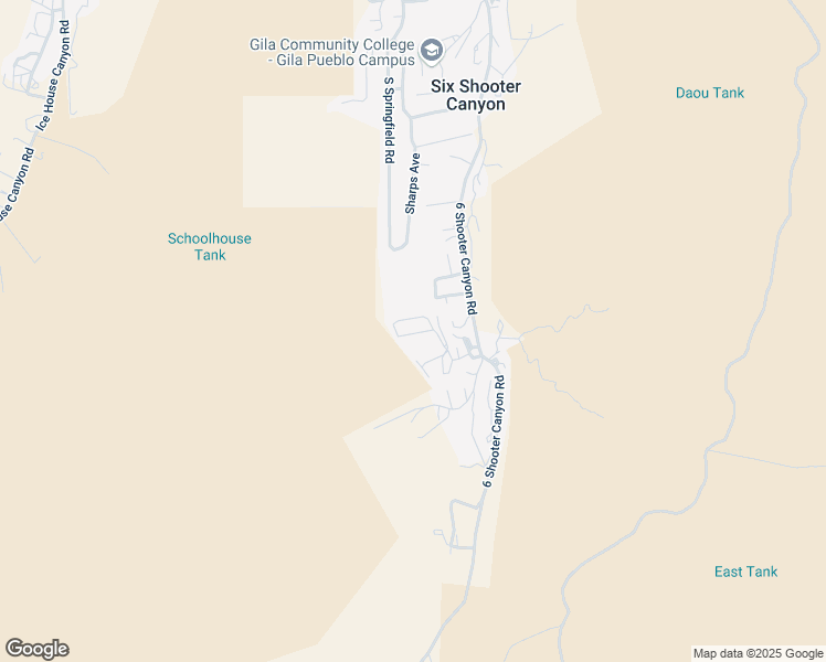 map of restaurants, bars, coffee shops, grocery stores, and more near 6 6 Shooter Canyon Road in Globe