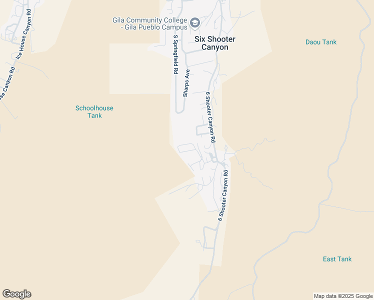 map of restaurants, bars, coffee shops, grocery stores, and more near 6 6 Shooter Canyon Road in Globe