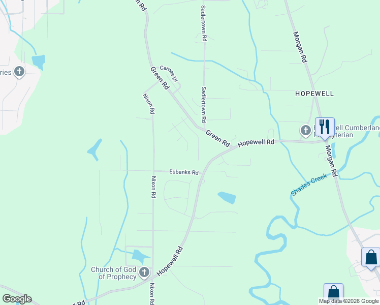map of restaurants, bars, coffee shops, grocery stores, and more near 3777 Whispering Oak Drive in Bessemer