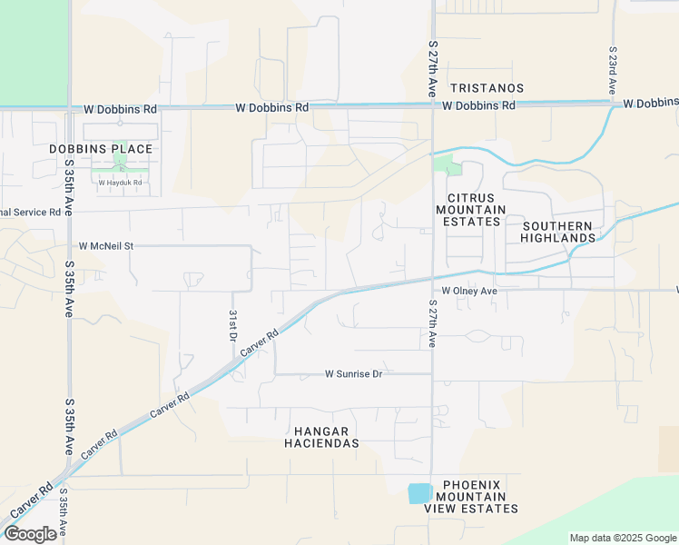 map of restaurants, bars, coffee shops, grocery stores, and more near West Carver Road in Tempe