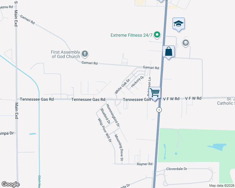 map of restaurants, bars, coffee shops, grocery stores, and more near 2274-2286 White Oak Drive in Greenville