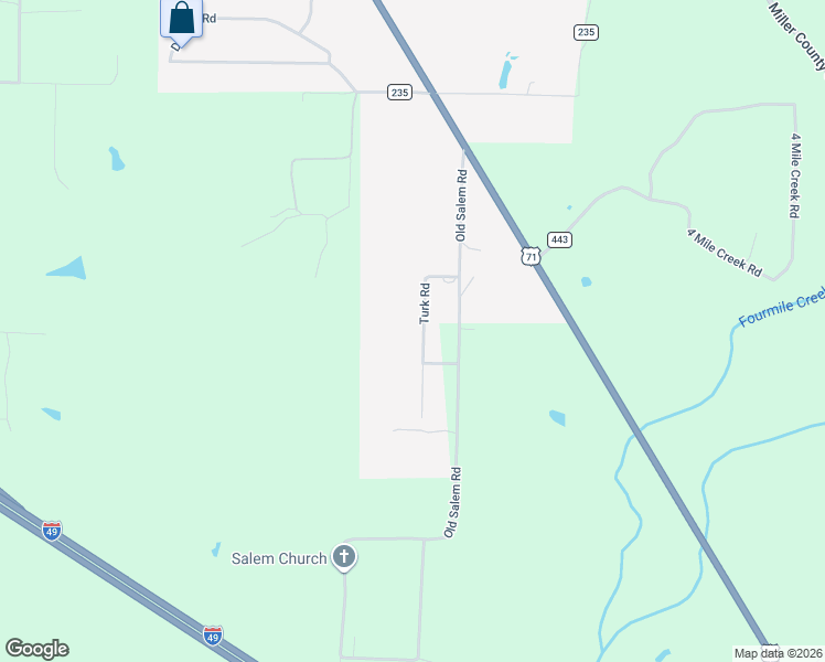 map of restaurants, bars, coffee shops, grocery stores, and more near 6748 Turk Road in Texarkana