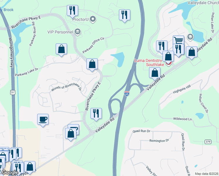 map of restaurants, bars, coffee shops, grocery stores, and more near in Birmingham