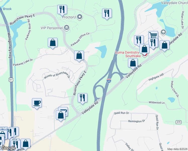 map of restaurants, bars, coffee shops, grocery stores, and more near in Birmingham