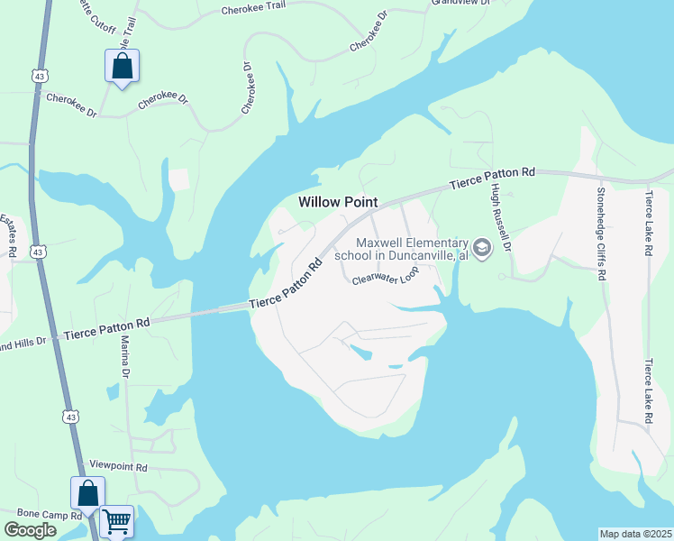 map of restaurants, bars, coffee shops, grocery stores, and more near 15370 Clearwater Loop in Northport