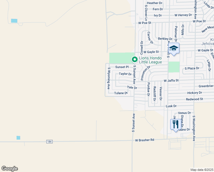 map of restaurants, bars, coffee shops, grocery stores, and more near 3006 South Wyoming Avenue in Roswell