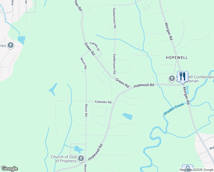 map of restaurants, bars, coffee shops, grocery stores, and more near 3777 Whispering Oak Drive in Bessemer
