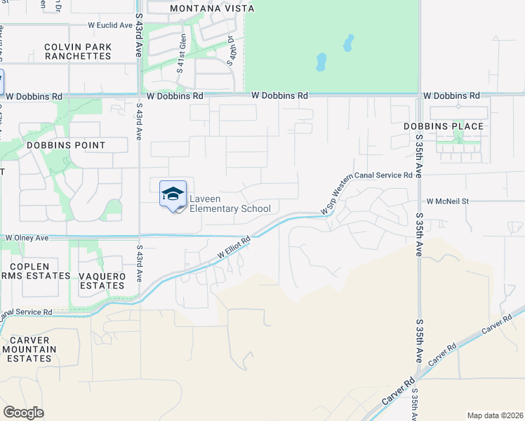 map of restaurants, bars, coffee shops, grocery stores, and more near 3916 West Summerside Road in Phoenix