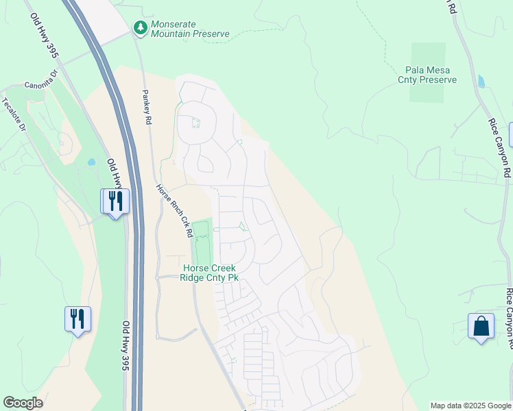 map of restaurants, bars, coffee shops, grocery stores, and more near 35783 Bay Morgan Lane in Fallbrook