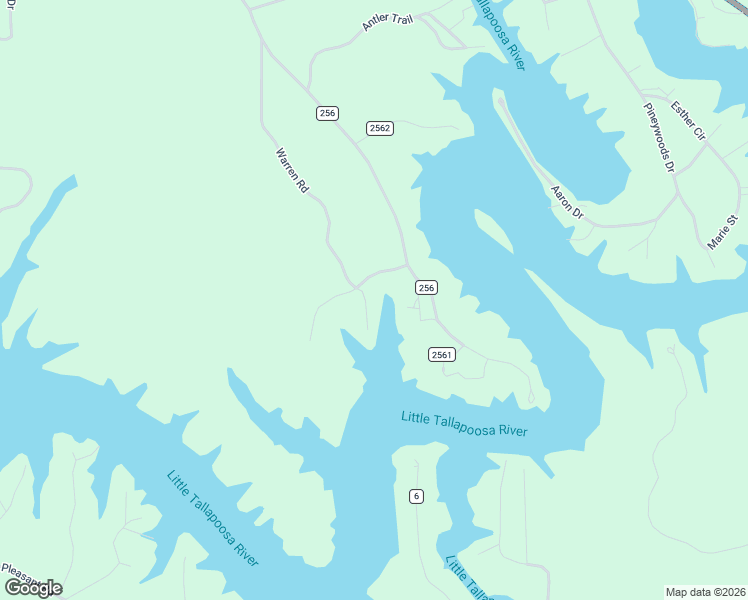 map of restaurants, bars, coffee shops, grocery stores, and more near 1912 County Road 256 in Wedowee