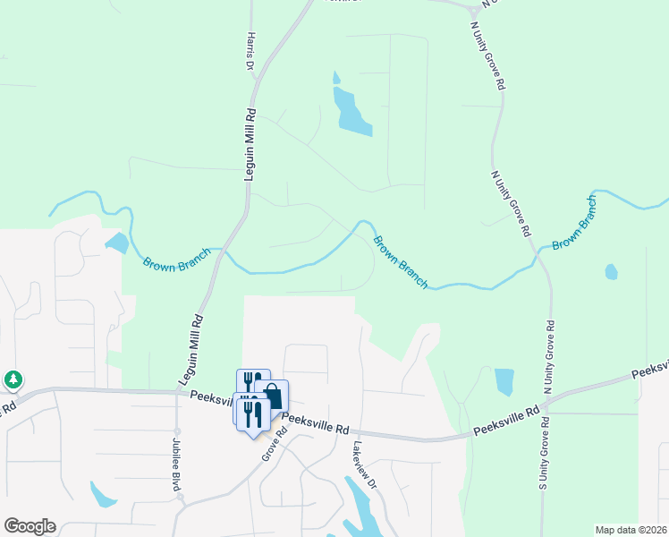 map of restaurants, bars, coffee shops, grocery stores, and more near 1515 Morning Glory Way in Locust Grove