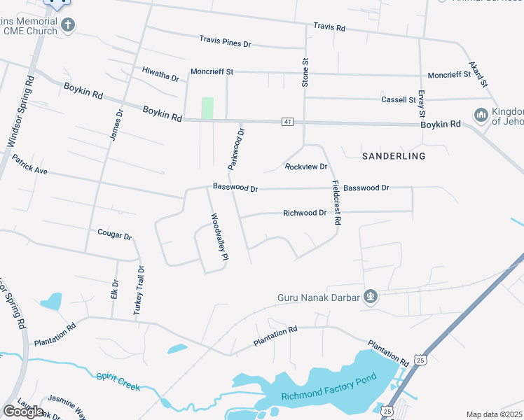 map of restaurants, bars, coffee shops, grocery stores, and more near 2391 Richwood Drive in Augusta