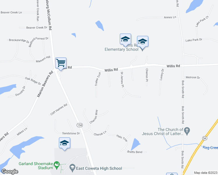 map of restaurants, bars, coffee shops, grocery stores, and more near 70 Tralee Trce in Sharpsburg